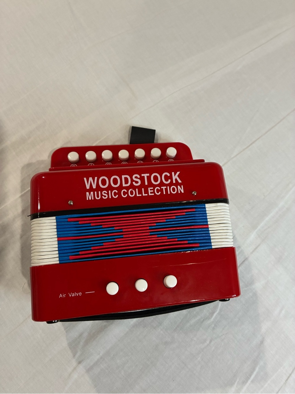 Woodstock Music Collection Red Portable Accordion - Compact Kids Instrument